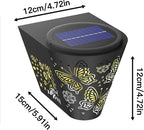2 Pack Solar Fence Lights Outdoor Wall lihgts Decorations Metal Solar Deck Lights Waterproof LED Solar Powered Step Light Warm White Decorative Lighting for Garden, Front Door (Hummingbird)