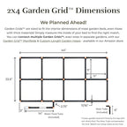 The Garden Grid | Drip Irrigation System for Garden Beds - But Better | Pre-Assembled, Waters Every Plant, 1-Minute Setup, Lasts 5-10x Longer Than Drip | USA-Made Quality | Size: 2x4 - Dims 22.5"x44"