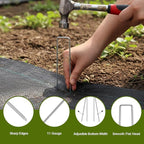 HongWay 100 Pack 6 Inch Landscape Staples, Galvanized Garden Stakes 11 Gauge U-shaped Tent Stakes Yard Pins Plant Cover Stakes Ground Staples for Landscaping Fabric, Lawn, Turf, Fence, Irrigation Hose