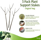 Plant Support Stakes for Indoor & Outdoor Use, Durable Trellis Alternative for Climbing & Potted Plants, Houseplant Stem Holder Structures - Moonstone, 3 Pack, 22" L, Original