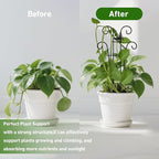 Coomin 14.5 Butterfly Indoor Plant Trellis for Potted Plants, Small Metal House Plant Trellis for Climbing Plants, Climber Plant Support for Hoya Pothos Ivy, 2p
