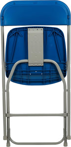 Flash Furniture Hercules Series Plastic Folding Chair - Blue - 6 Pack 650LB Weight Capacity Comfortable Event Chair-Lightweight Folding Chair