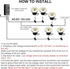 JESLED Outdoor Landscape Lights, 6W LED In Ground Well Lights, 12V 24V 3000K Warm White, IP67 Waterproof Low Voltage Landscaping Spotlight for Driveway Deck Step Yard Fence Garden Pathway (6 Pack)