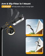 LED Barn Light 4 Packs, 150W 20000LM Yard Area Lights Dusk to Dawn Outdoor Lighting with Upgraded Photocell 6500K Adjustable Angle Daylight IP66 Waterproof Street Lights for Farmhouse/Garage