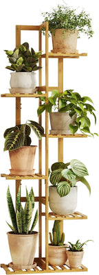 Bamworld Bamboo Plant Stand Indoor 6 Tiered Plant Shelf Outdoor Corner Plant Rack for Multiple Plants Flower Stand Plant Holder for Living Room Bedroom Balcony Patio Garden 48 Inch Natural