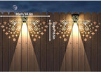 2 Pack Solar Fence Lights Outdoor Wall lihgts Decorations Metal Solar Deck Lights Waterproof LED Solar Powered Step Light Warm White Decorative Lighting for Garden, Front Door (Hummingbird)