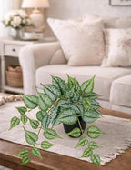 17.7" Artificial Plants Indoor Home Decor, Fake Potted Silk Plants for Shelves, Desks, Living Room, Home & Office Decor, Small Artificial Ivy Vine Plant in Pots, Faux Greenery Tropical House Plant