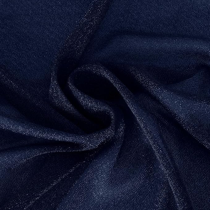 Outdoor Curtains: Navy Blue Chiffon Arch Draping, 29 in x 6 Yd