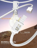 Indoor String Lights 50 FT Frosted White G40 LED Bulbs, Shatterproof