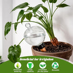 4 Pack 17.5 oz Plant Watering Globes with Covers Self Watering Planter Insert Top Fill Plastic Water Bulbs for Indoor and Outdoor Plants Watering Devices