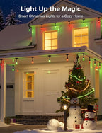XMCOSY+ Smart Outdoor String Lights, 98Ft Patio Lights Waterproof, App Control, Compatible with Alexa, RGBCWIC Color Changing LED String Light for Outside