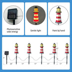 5 Pack Lighthouse Gifts,Hokfirm Solar Garden Lights Outdoor Garden Stake, IP65 Solar String Lights Outdoor Waterproof (Red)