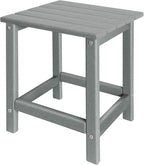 Outdoor Side Tables Adirondack, HDPE Small Table for Patio,Outside End Table for Porch, Deck, Pool, Weather Resistant/Easy Maintenance
