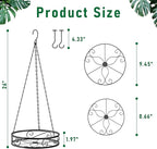 2-Pack Hanging Planters for Indoor Plants - Heavy Duty Metal Plant Hanger Indoor with 3 Chains and Hooks – Aesthetic Hanging Plant Holder for an Instant Gardening Decor