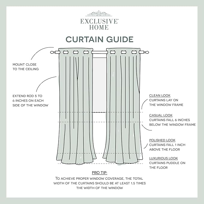 Exclusive Home Cabana Solid Indoor/Outdoor Light Filtering Hook-and-Loop Tab Top Curtain Panel Pair, 54"x96", Vanilla