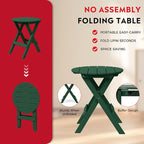 Costaelm Paradise HDPE Outdoor 24.5 Inch Round Portable Folding Patio Dining - Image 4