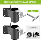 Heavy Duty Deck Railing Umbrella Holder, Patio Umbrella Stand for 1-2 Inch Poles, Space-Saving Design, Secure & Sturdy Post Corner Mount for Deck Railing, Balcony, Outdoor Courtyard, Fences