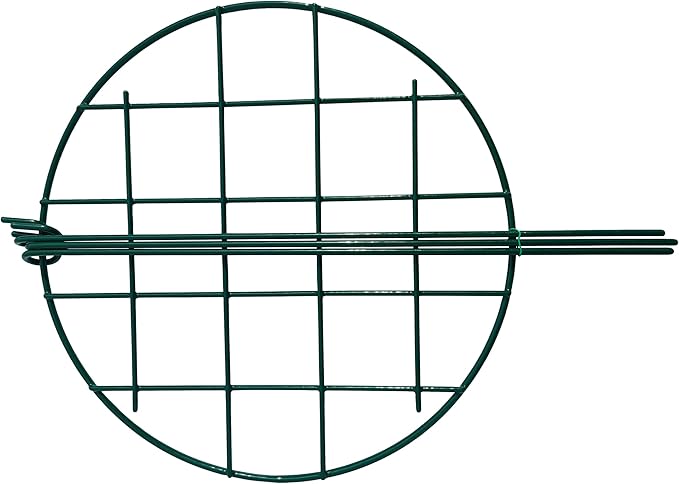 Plant Cages Supports Set of 5, Alloy Steel, 12-Inch Top Ring