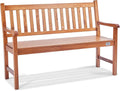 VEVOR Wood Outdoor Bench, 2-Person Garden Bench with Backrest and Armrests, 800 lbs Load Capacity,All-Weather Never Rot Patio Bench for Garden, Park, Yard, Front Porch