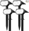 Ensenior Solar Spotlights Outdoor, 56 LEDs Brightness Adjustable 6500K LED Solar Garden Lights, Halloween Christmas Landscape Lighting for Flag/Yard/Pathway, IP65 Waterproof - 4 Pack