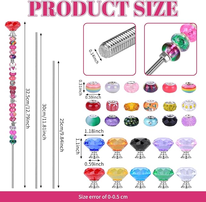 Decorative Garden Stakes Kit, 275 Pcs Rainbow DIY Fairy Wand Set