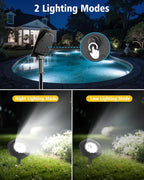 CORESLUX Solar Spot Lights Outdoor Waterproof IP68, 3-in-1 LED Cool Light Solar Landscape Lights, 2 Light Modes Landscape Path Lights for Outside Garden Yard Pond Pathway