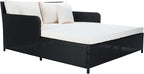 Safavieh PAT7500A Outdoor Collection Cadeo Black and White Cushion Daybed
