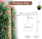 Ceiling Hooks for Hanging Plants 8P 2.5inches White