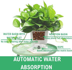 6/4/3Inch Self Watering Planter Pots 3 Pack Plant Pot for Indoor Wicking Flower Pots Plant Pots Modern Decorative Planter for House Plants,Herbs,Indoor Outdoor Plant (White)