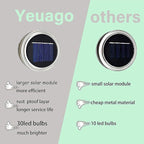 Solar String Lights, 12 Pack Mason Jar Lid Lights, 30 Warm White LEDs