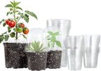 36 Packs 5/4/3.5 Inch Clear Nursery Pots with Humidity Domes, Transparent Plant Pots with Drainage Holes, Variety Pack Seedling Pots for Vegetable Propagation, Root Cutting, Seed Starting