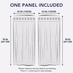 PureFit Outdoor Curtains for Patio Waterproof Weatherproof, UV Resistant Outside Curtains for Gazebo, Front Porch, Pergola, Sun Blocking Privacy Curtain, 52W x 95L inch, 1 Panel, Beige