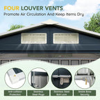 Breezz 5x3FT Vertical Outdoor Steel Storage Shed - Image 6