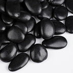 5 lbs Black Rocks for Planters, 1"-2" Decorative Rocks for Potted Plants, Polished Garden Stones for Outdoor Landscaping, Walkways, Yard, River Rocks for Flower Pots, Vase