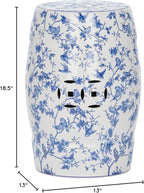 Safavieh ACS4514A Safavieh Castle Gardens Collection Glazed Ceramic Birds Garden Stool, Blue
