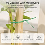 VIVOSUN Twist Ties, 164 ft (50m) PE-Coated Green Plant Ties with Cutter, Reusable & Flexible Tomate Ties for Plant Support, Indoor Outdoor Gardening, Cable Management, Home Office Organization