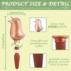 4 Pack Self Watering Spikes,Indoor Plant Watering Globes,Bird Shape Automatic Irrigation Spikes,Self-Watering Terracotta Spike,Plant Watering Devices(Red)