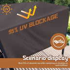 Universal Pergola Replacement Canopy Outdoor Canopy Shade Cover Waterproof Shade Top Cover for Outdoor Patio Porch Backyard(17 x 6.8 ft,Coffee)
