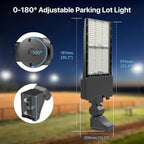 HYPERLITE Led Parking Lot Light - 400W UL Listed LED Stadium Lights for Square Pole/Wall Mount- 60000lm 5000K Commercial Parking Lights Flood Light for Yard Street Court Driveways Road - AC100-277V
