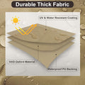 Sofa Cover, Waterproof Patio Couch Cover in Camel, 104-Inch 4-Seater
