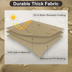 Sofa Cover, Waterproof Patio Couch Cover in Camel, 104-Inch 4-Seater
