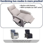 Outdoor Recliner Chair, Wicker Patio Recliners with Adjustable Backrest and Extended Foot Rest, Reclining Patio Chairs with Flip Table & Removable Cushion Cover for Porch