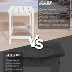 Outdoor Side Tables Adirondack, HDPE Small Table for Patio,Outside End Table for Porch, Deck, Pool, Weather Resistant/Easy Maintenance