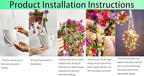 Comtelek Artificial Flowers for Outdoors Fake Hanging Plants with Lights, 4pcs Silk Flowers UV Resistant Realistic Hanging Planter Faux Flower for Outside Porch Patio Home Garden Yard Decor