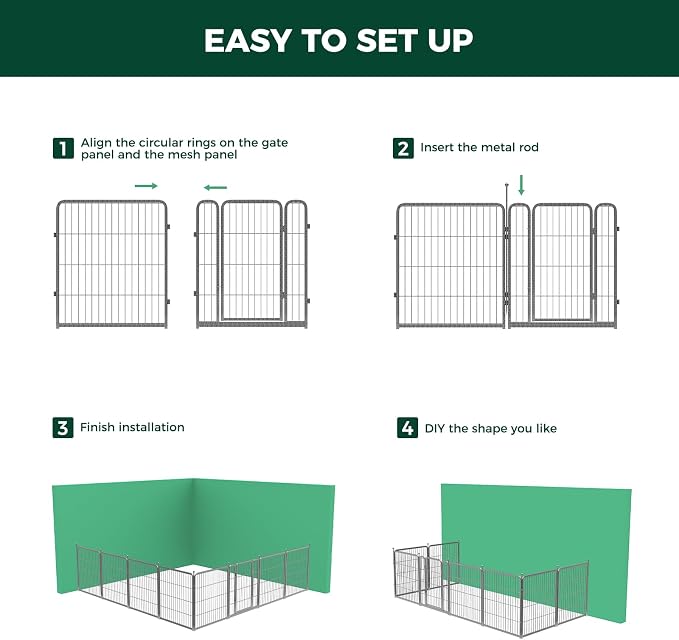 FXW Garden Fence Outdoor for The Yard – 32in x 18.2ft Heavy Duty Metal Animal - Image 6