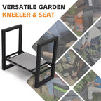 Garden Kneeler and Seat Heavy Duty 500lbs, Anti-Tip Gardening Stools with 10.5” Widen Kneeling Pad for Seniors Gardeners, 2 in 1 Garden Bench for Kneeling and Sitting