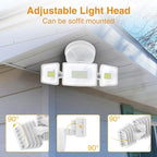 Onforu 2 Pack 75W Flood Lights Outdoor, 7000LM LED Flood Lighting Outdoor Switch Controlled, IP65 Waterproof Exterior Floodlight Fixture with 3 Adjustable Heads, 6500K Security Light for Garage Yard
