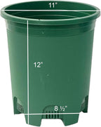5 Gallon 6-Pack Green Large Plant Pots Nursery Tree Pot Plastic Planters for Outdoor Indoor Plants Gardening Flower Pots with Drainage Holes