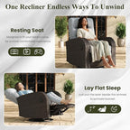 LayinSun Oversized Wicker Outdoor Swivel Glider Recliner with Adjustable Backrest & Footrest, Patio Reclining Lounge Chair - Set of 2