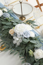 Artificial Eucalyptus Garland, 6 ft Dusty Blue Faux Silk Vine